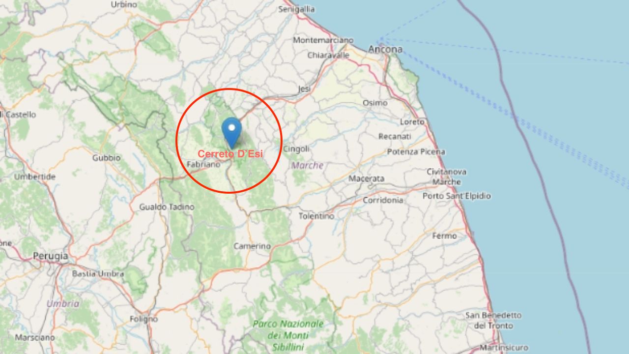 Terremoto Cerreto D'esi in provincia di Ancona