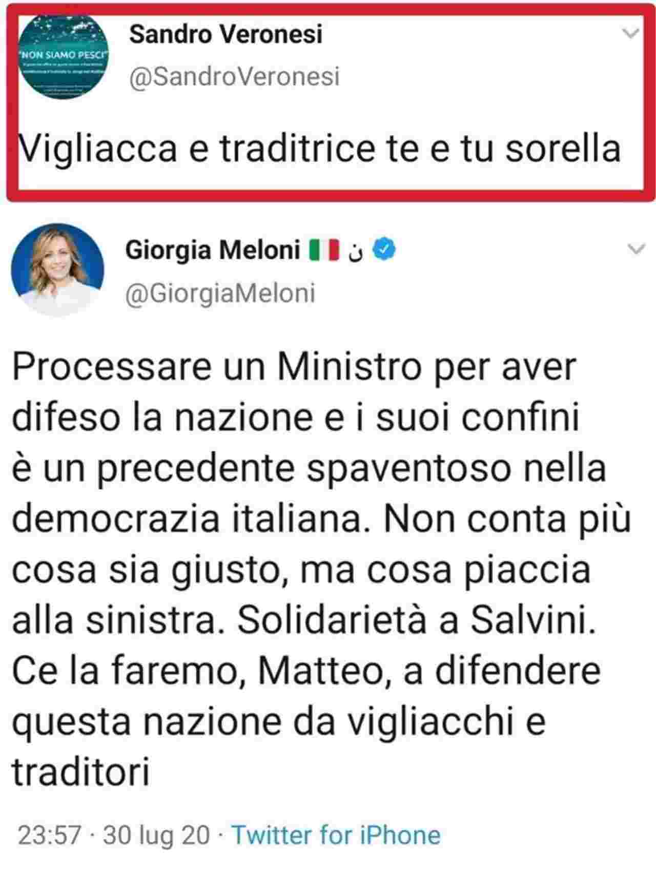 Giorgia Meloni Sandro Veronesi