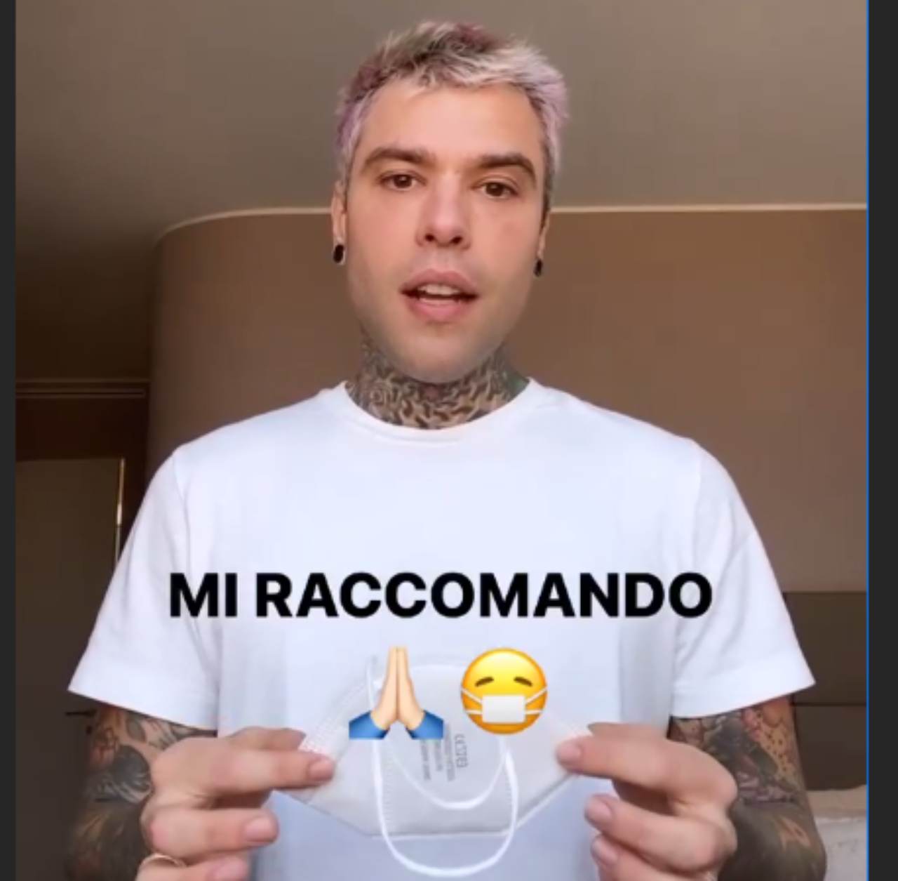 Mascherine Conte Fedez Ferragni