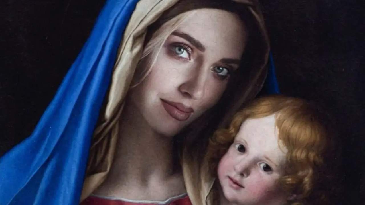 CHIARA FERRAGHI MADONNA CON BAMBINO"