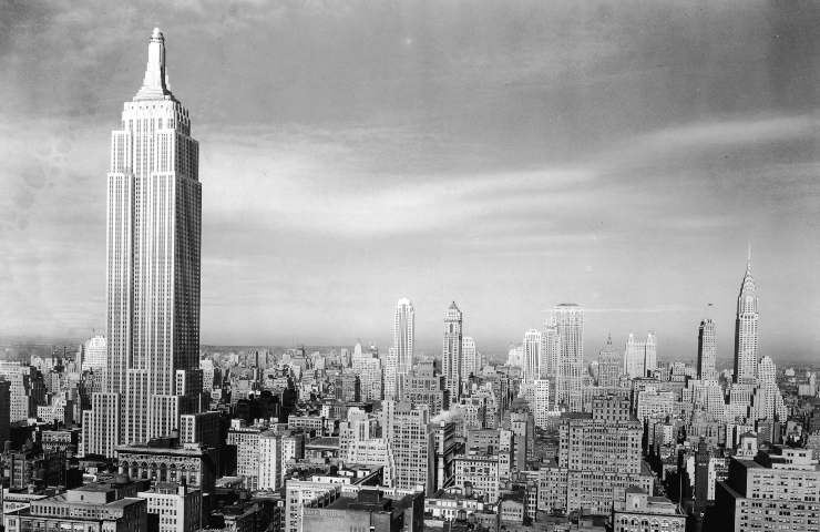 Empire State Building bianco e nero