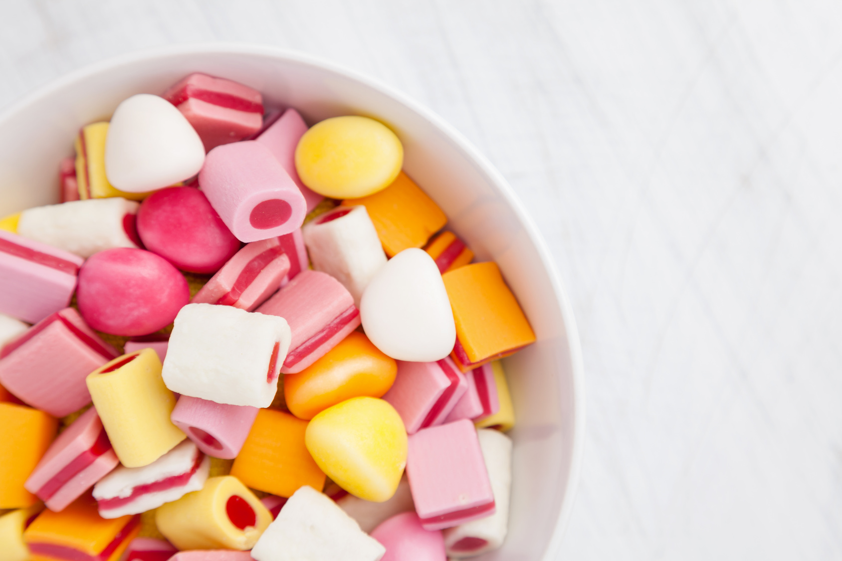 Biossido di titanio dolci e caramelle