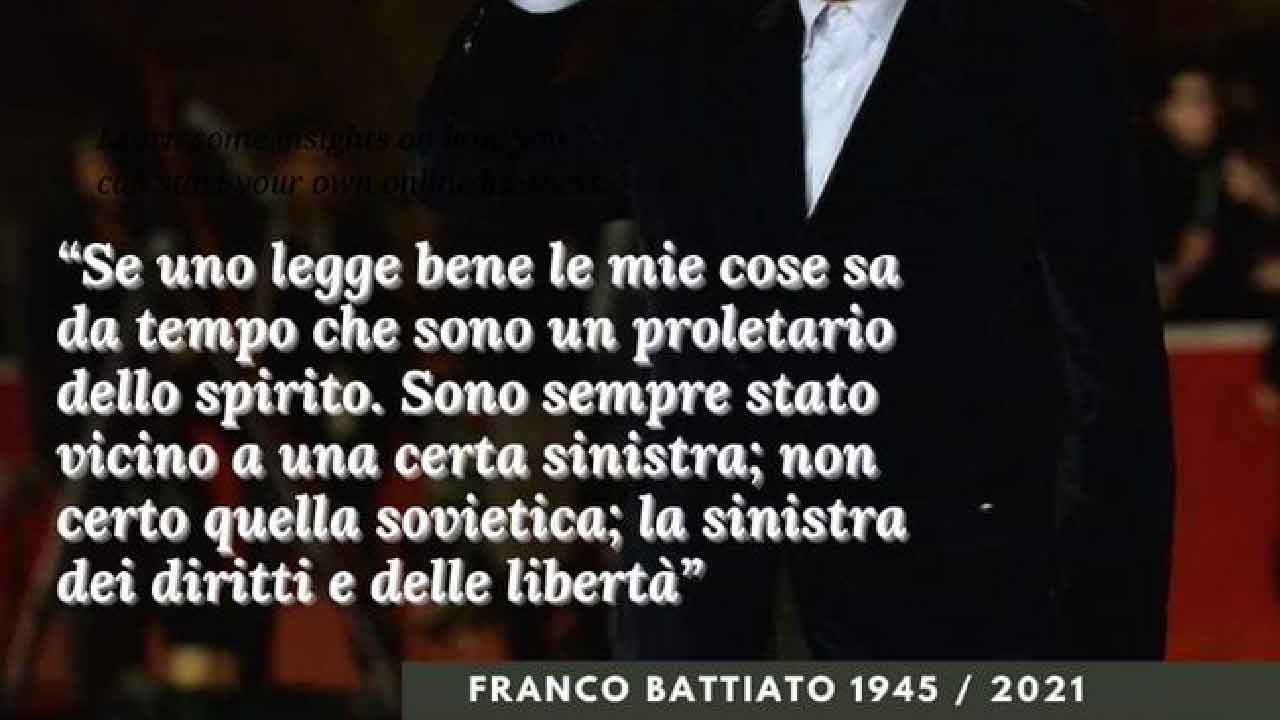 Franco Battiato, era di destra o di sinistra? Il suo pensiero politico.