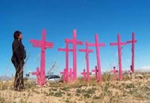 Marisela Ortiz Rivera Cimitero di croci rosa