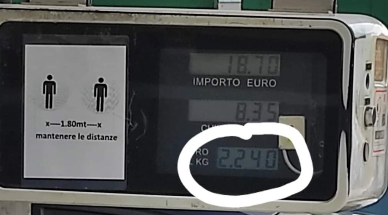 Aumento prezzo Metano Auto