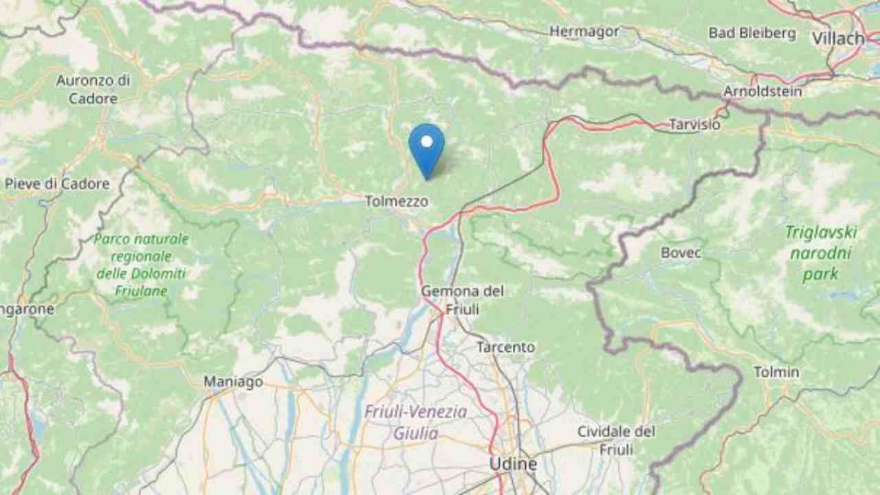 terremoto nella notte in provincia di udine