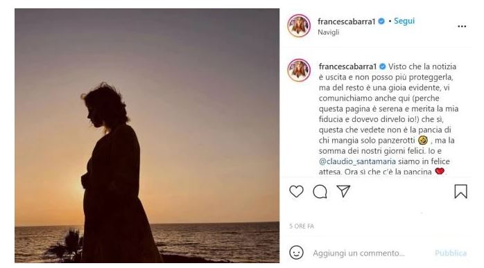 Francesca Barra incinta