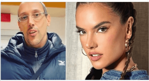 Roberto Cazzaniga e Alessandra Ambrosio la modella brasiliana con cui il pallavolista pensava di essere fidanzato (fonte: Twitter)