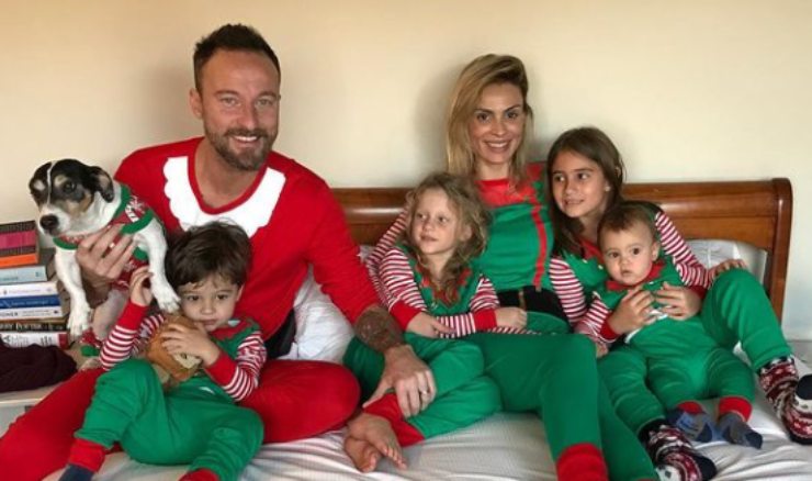 Francesco Facchinetti con la famiglia