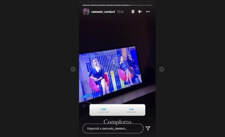 Roberta Giusti e Samuele Carniani su Instagram