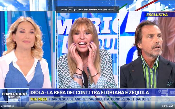 Antonio Zequila e Alessandra Mussolini a Canale 5