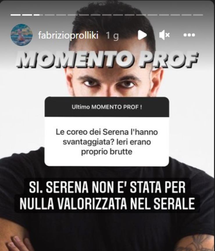 Fabrizio Prolli commenta Serena