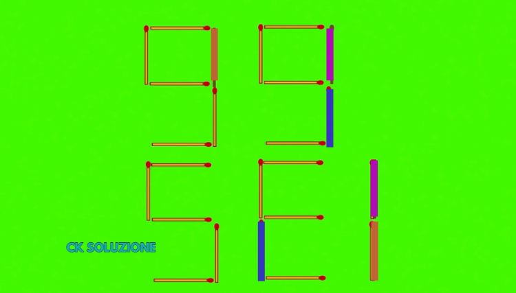 Rompicapo fiammiferi CK soluzione 18_09_22