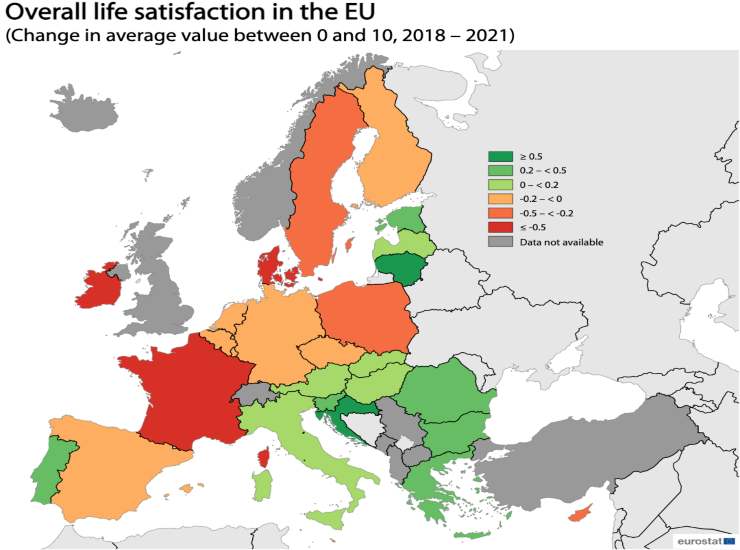 Eurostat, indice di soddisfazione