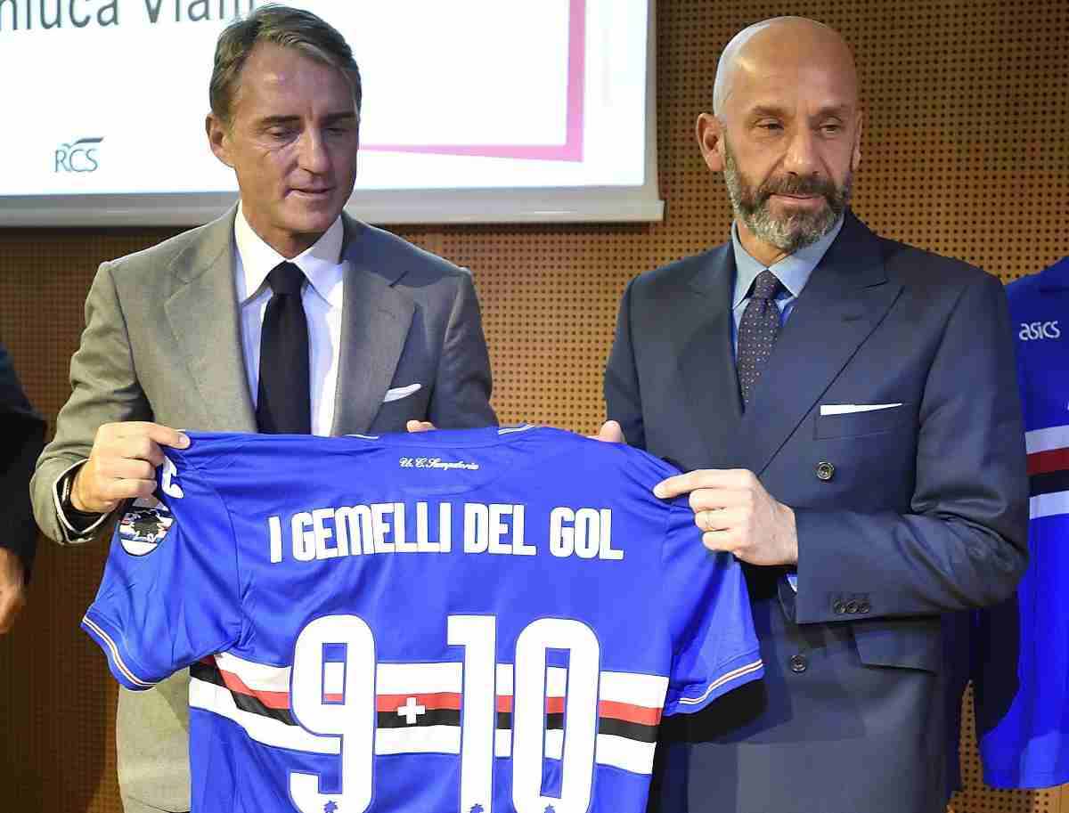 Vialli e Mancini: gemelli del gol alla Sampdoria 