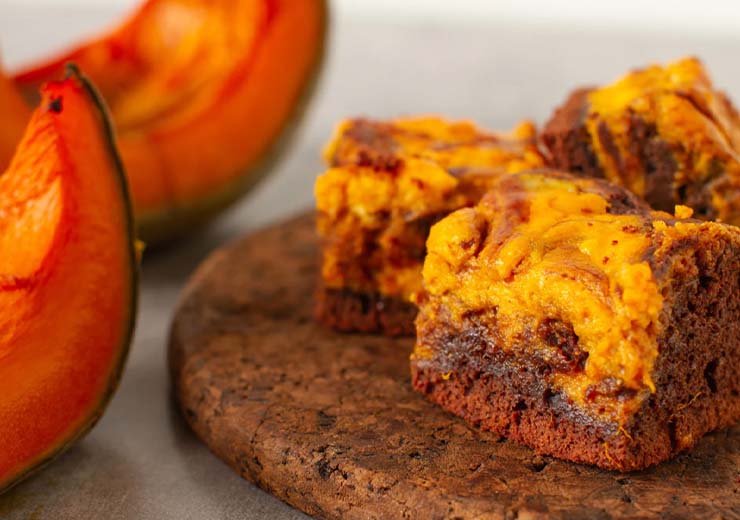 Ricetta dei brownies alla zucca golosi e morbidi