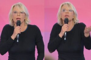 Maria De Filippi nello studio di Uomini e Donne
